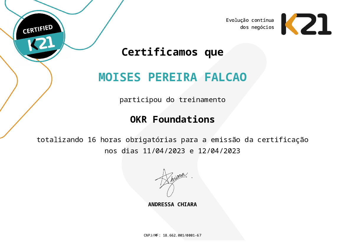 Certificado K21